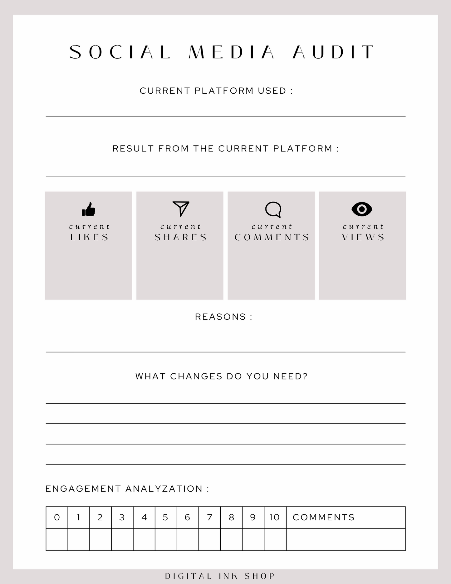 PLR SOCIAL MEDIA PLANNER