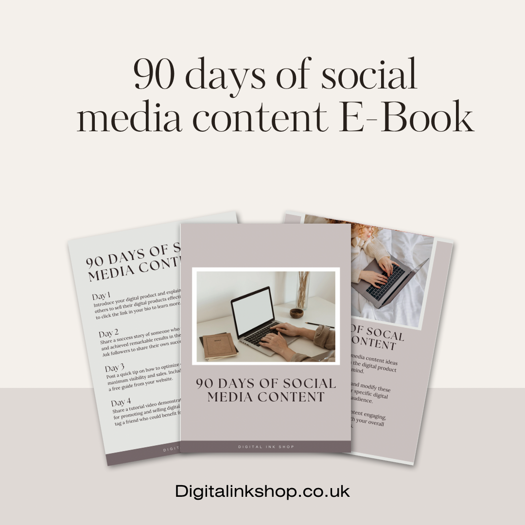 PLR 90 DAYS OF SOCIAL MEDIA CONTENT E-BOOK